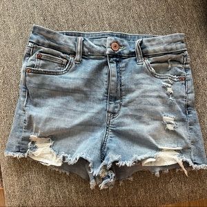 American eagle super stretch high waisted jean shorts